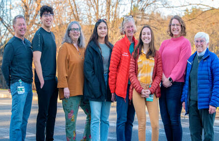 Pictured, from left, are volunteers Dean Lizotte, Sunny Cui, Sally Hostetler, Alondra Ramos, Barb Kline-Schoder, Julia Hill, Sara Leswing and Nancy Tingle.