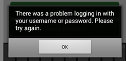 Login error