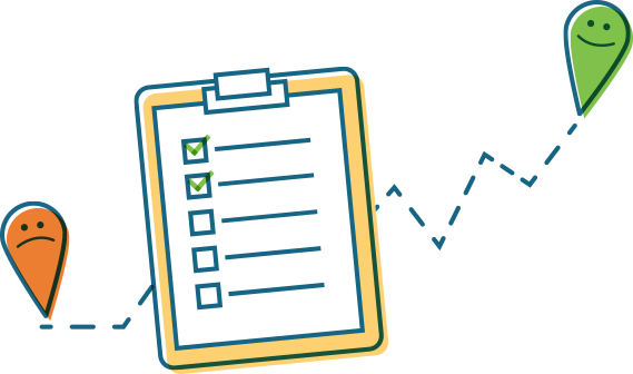 illustration of clip board and checklist