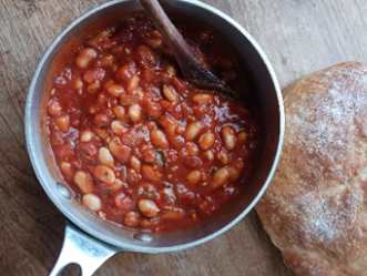 pot of White Bean Ragu