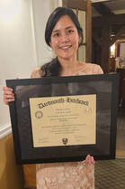 Alicia with certificate