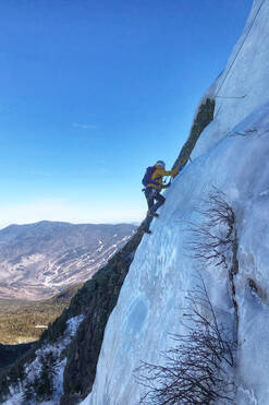 Winter mountain climb