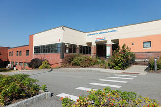 Main entrance of Alice Peck Day Memorial Hospital