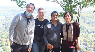 Endocrinology fellows on hike