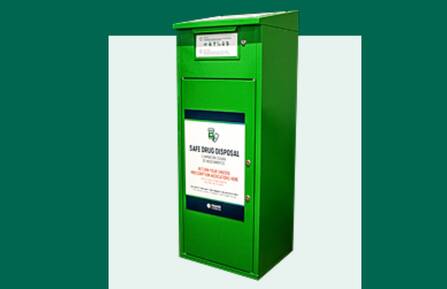 Rendering of drug disposal box
