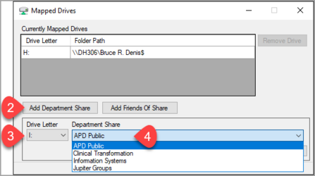 DHApps Mapped Drives