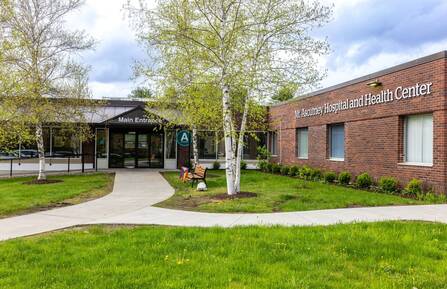 An exterior photo of Mt. Ascutney Hospital and Health Center.
