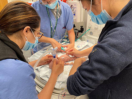 Health care providers simulating procedures