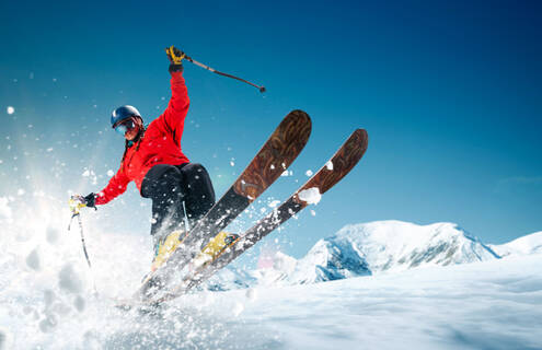 Skier on mountain