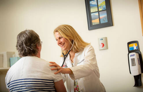 doctor and patient at clinic