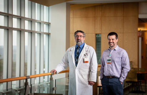 Garrett T. Wasp and Philip E. Schaner, the two researchers for this study, stand side by side.