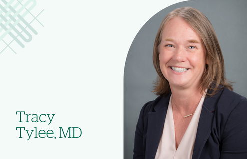 A Dartmouth Health branded graphic with a headshot of Tracy Tylee.
