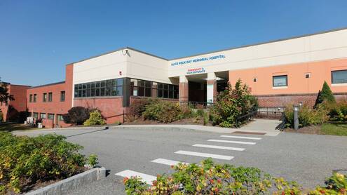 An exterior shot of Alice Peck Day Memorial Hospital