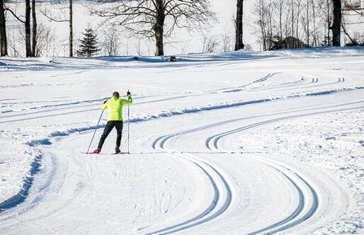Person exercising in the winter