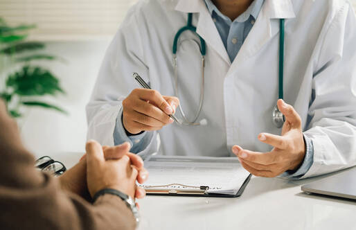 Patient at an annual check up