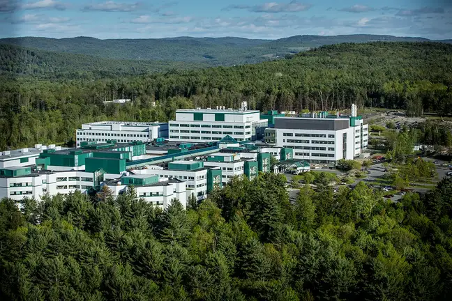 Aerial photo of Dartmouth Hitchcock Medical Center, in Lebanon, NH