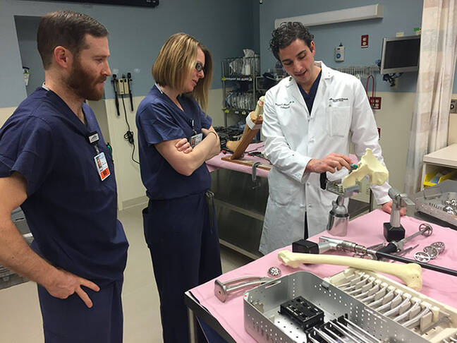 Orthopaedic Resident with bones