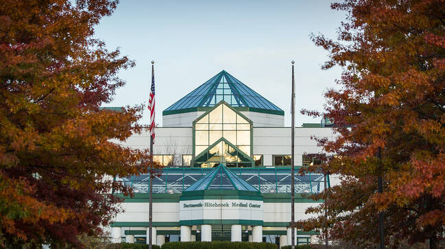 Main Entrance of DHMC in Fall