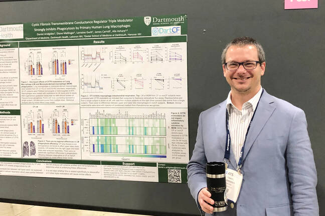 Daniel Aridgides, MD with Cystic Fibrosis poster