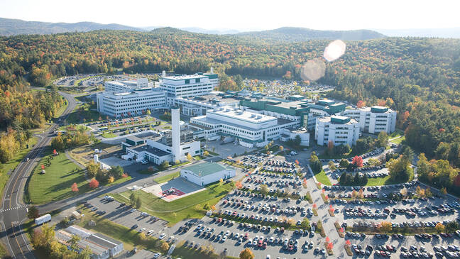 Aerial view of the Dartmouth-Hitchcock campus