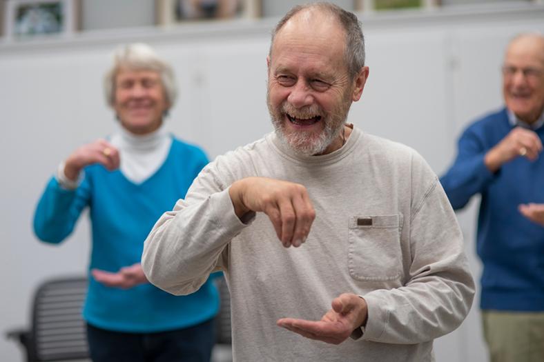 Seniors practicing Tai Je at Aging Resource Center