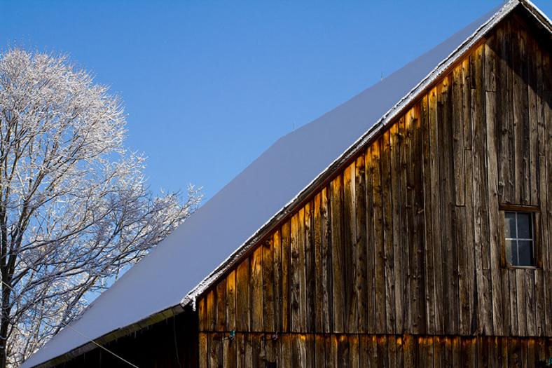 Barn in the winter