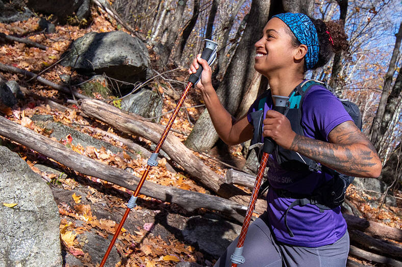 Hiker in woods