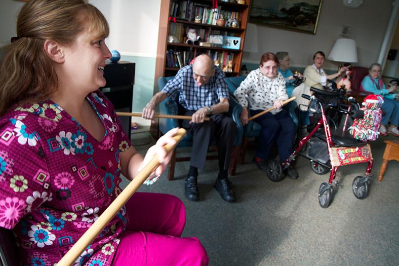 Patients participating in a rehabilitation class at Mt Ascutney Hospital and Health Center